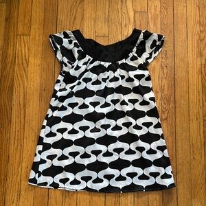 Tramp brand 90s/2000s babydoll dress in black and white size SMALL